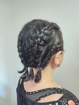 ミディアム ヘアアレンジ サロンソレイユ(マツ エク/ヘアセット)のヘアスタイル