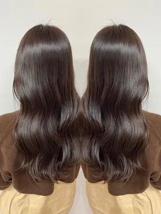 ロング カラー パーマ 🦋レイヤー✖︎ 髪質改善🦋リョウヤのヘアスタイル