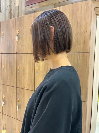 ショート 黒田瀬奈/ボブ まろやかベージュのヘアスタイル