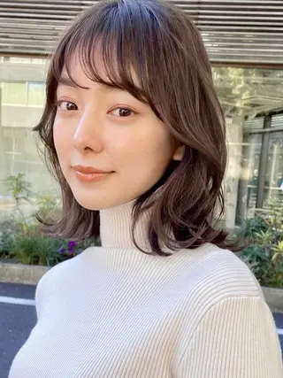 ミディアム カラー パーマ ANDREY 表参道 ショート×髪質改善のヘアスタイル