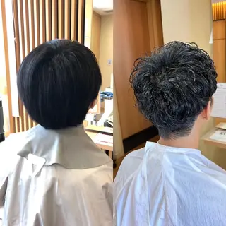 ショート パーマ メンズ 美容室LA BEAU所属・美容室 LA BEAUのヘアスタイル