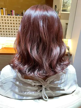 ミディアム カラー CoCooN 店長 さのえみのヘアスタイル
