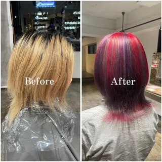 ミディアム カラー ムラ修正/ ハイトーン💖Riaのヘアスタイル