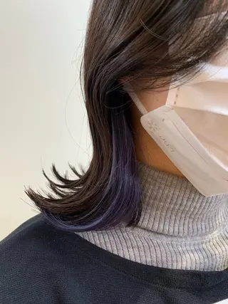 ミディアム カラー 髪質改善/艶髪カラー 関野文也のヘアスタイル