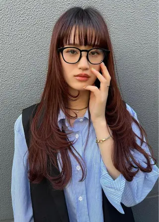 ロング カラー ROZA germe所属・ROZAgerme 落海一花🦋のヘアスタイル