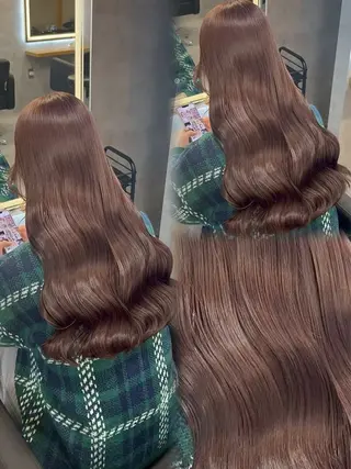 ロング カラー ヘアアレンジ 🩵透明感カラー HIYO🩵のヘアスタイル