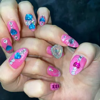 ロング カラー ネイル マツエク・マツパ 💓💓彩 音💓💓のマツエク・マツパデザイン