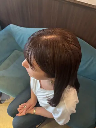 セミロング 透明感カラー🫧 あいりのヘアスタイル