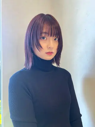 ミディアム カラー irwi/イルウィ所属・miku🎀門前仲町 ブリーチ・レイヤーのヘアスタイル