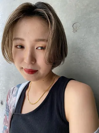 ショート カラー パーマ ヘアアレンジ Riposo.所属・✨艶髪✨ 奈須晴香のヘアスタイル