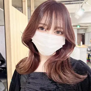 セミロング カラー 韓国レイヤー/ 顔周り💕田中将吾のヘアスタイル