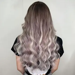 ロング カラー KEISUKE/ ブリーチ🧡エクステのヘアスタイル