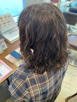 ミディアム パーマ 艶カラー🌸アレンジ 🌹Sally🕊️のヘアスタイル