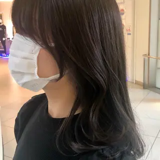 セミロング 韓国ヘア 🇰🇷 RUKA 🩵🤍のヘアスタイル