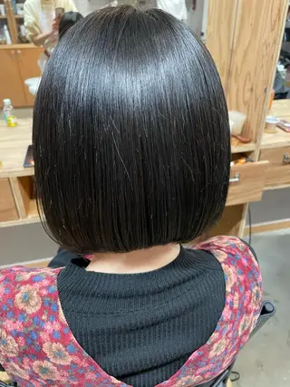 ミディアム カラー パーマ ヘアアレンジ ネイル マツエク・マツパ entality所属・暖色ボブ 🍊rikakoのヘアスタイル