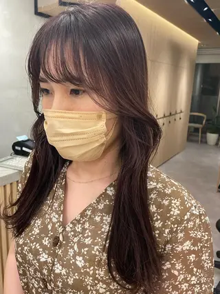 ロング カラー パーマ ヘアアレンジ レイヤー縮毛矯正 ささきすずね💗のヘアスタイル