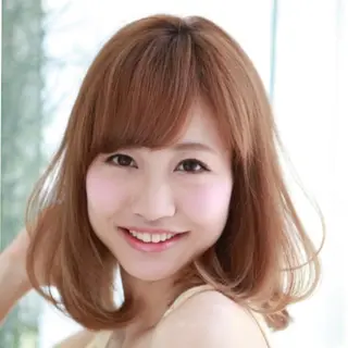 ミディアム カラー パーマ ヘアアレンジ かわい ゆうな 髪質改善/縮毛矯正のヘアスタイル