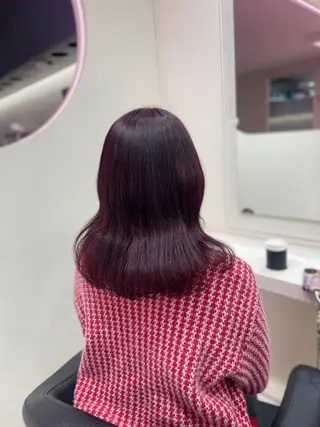 セミロング 💗暖色カラー💗 ツヤ髪💗Mayaのヘアスタイル