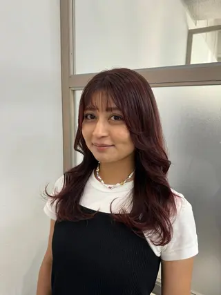 セミロング 髪質改善×艶カラー Haruのヘアスタイル