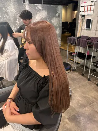 ロング カラー ハイトーンブロンド 横浜💞ミオのヘアスタイル