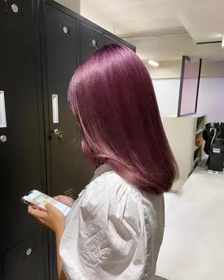 ロング カラー yuna/ボブカット /ハイトーンカラーのヘアスタイル