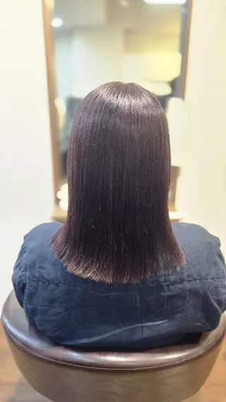 ミディアム 石田 和奏のヘアスタイル