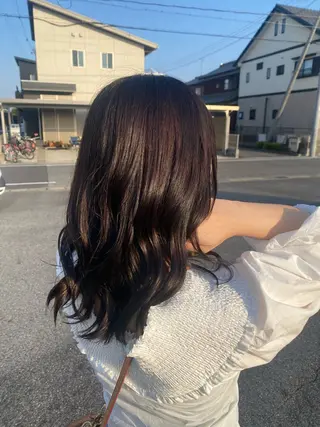 セミロング カラー 中嶋 泰斗のヘアスタイル
