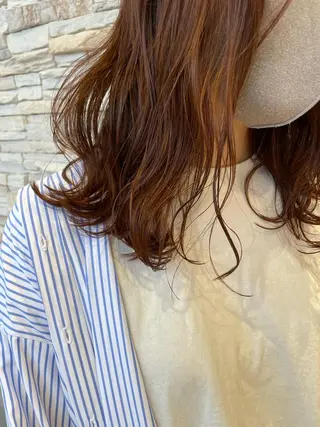 ミディアム カラー ワタナベ テルマサのヘアスタイル