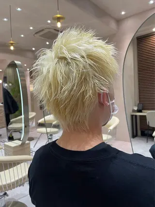 ショート カラー メンズ heavenly by HAVANA新宿所属・メンズショート/ピン パーマ/新宿/フウガのヘアスタイル