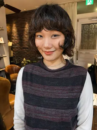 ショート パーマ ＆style所属・rikuto カット/パーマのヘアスタイル