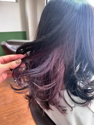 セミロング カラー hair salonyuri所属・ヘアサロンユリ もりたきょうこのヘアスタイル