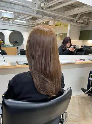 ミディアム カラー ベージュカラー 新潟/万代/井上佑のヘアスタイル