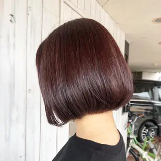 ミディアム カラー MOLLA 浅香山店所属・谷口ゆめ/縮毛矯正/ カット/美眉ワックスのヘアスタイル