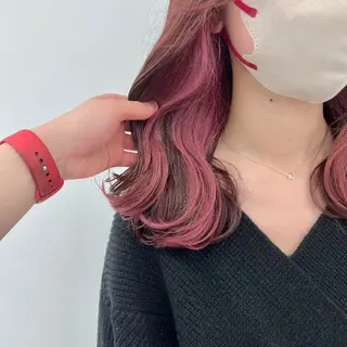 セミロング カラー 韓国スタイル🇰🇷 トレンドレイヤー🪡のヘアスタイル