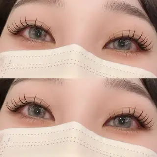 マツエク・マツパ 透明感カラー🎀／ マツエクのヘアスタイル