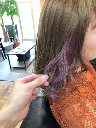 ミディアム カラー THREE所属・THREE 関根大のヘアスタイル