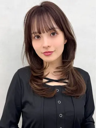 セミロング カラー 韓国ヘア🇰🇷艶髪 カラー/yui‎🎀のヘアスタイル