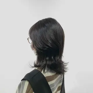 ミディアム カラー ヘアアレンジ キヨミ 韓国レイヤーカットのヘアスタイル