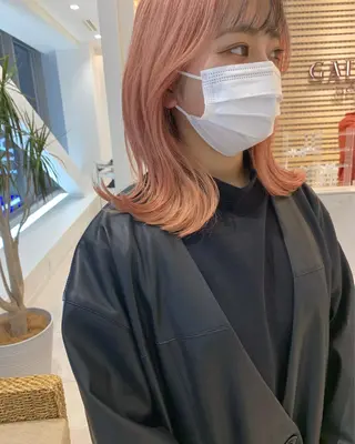 ミディアム カラー 韓国風/顔周りカット /髪質改善RYOTAのヘアスタイル