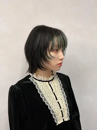 ミディアム カラー パーマ ヘアアレンジ 🌿ダブルカラー/ 明大前/中村渓太のヘアスタイル