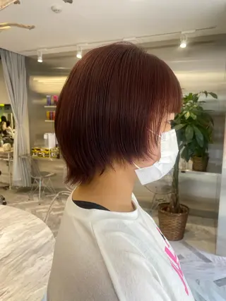 ショート 透け感ベージュ /ミハルのヘアスタイル