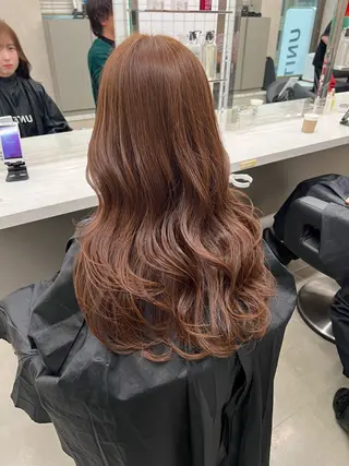 ロング カラー パーマ ヘアアレンジ メンズ キッズ 上品＆韓国風 🥀海心🥀のヘアスタイル