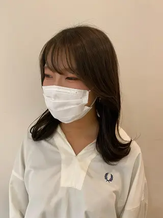 ミディアム 🫧顔周りカット 🫧樫村優香のヘアスタイル