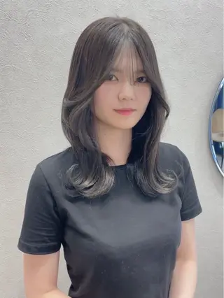 ロング カラー 韓国風カラー✄ カズホのヘアスタイル