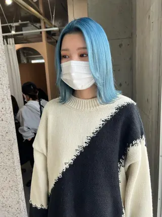 ミディアム カラー lani 天神大名/ブリーチのヘアスタイル