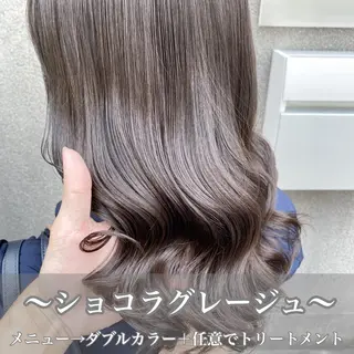 セミロング カラー ヘアアレンジ 外苑前NO.1艶髪 透明感カラーのヘアスタイル