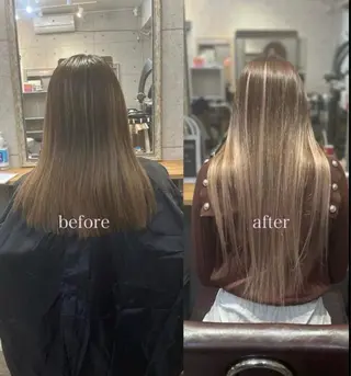 セミロング 💎ルフレ歌舞伎町 💎プルエクステのヘアスタイル