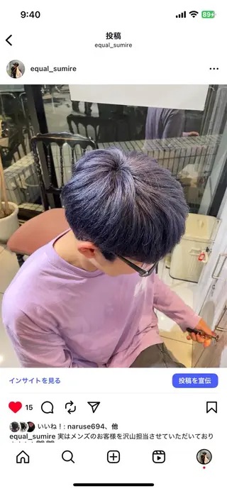 カラー 🖤sumire🖤 men's特化🎶のマツエク・マツパデザイン