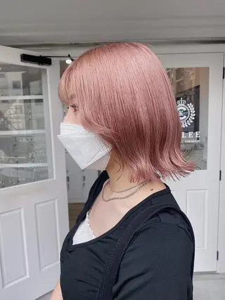 ショート カラー ヘアアレンジ 艶ハイトーンカラー/ 梅田美容室/runaのヘアスタイル