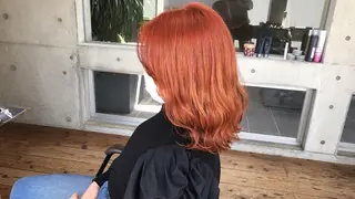 セミロング カラー nagisa /縮毛矯正のヘアスタイル